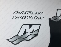 Mercury 90HP Optimax Saltwater Outboard Decal Kit BLUE